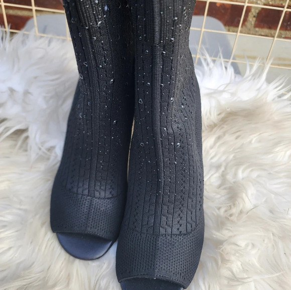 Charles David Slulinky Stiletto open toe boots 9.5 - Picture 3 of 12